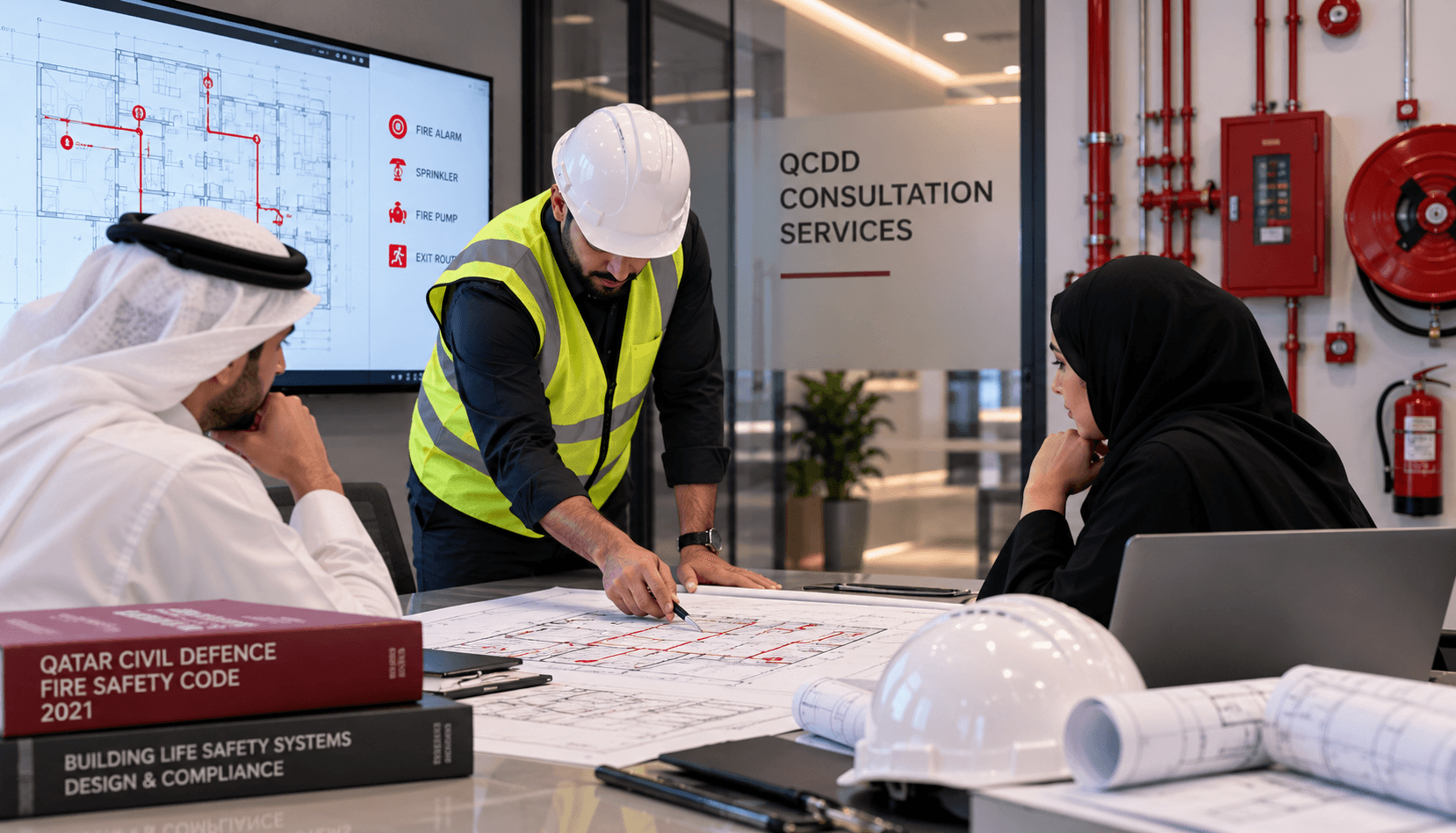 Fire protection and QCDD consultation supporting life-safety compliance