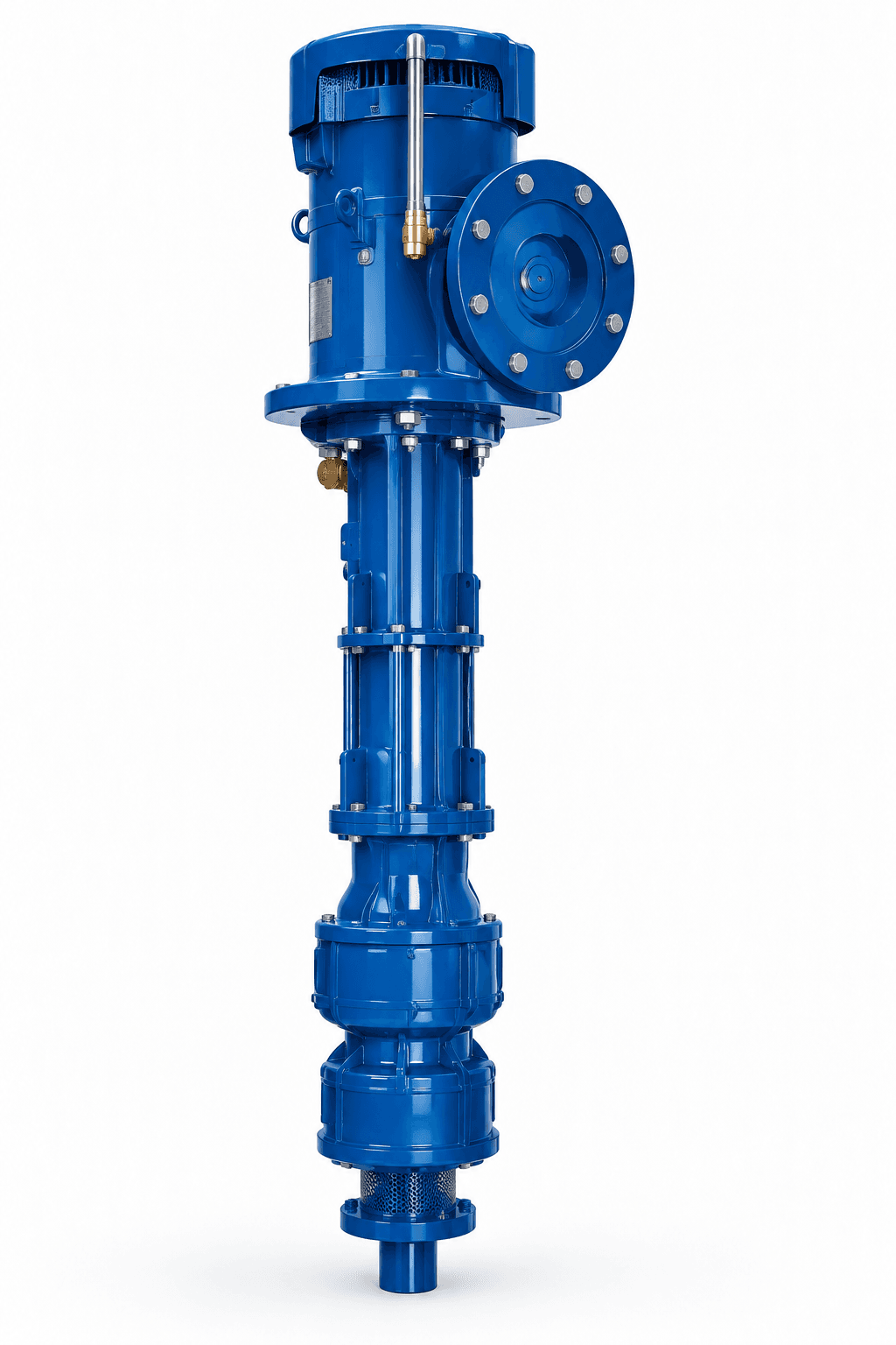 Blue Peerless vertical turbine pump
